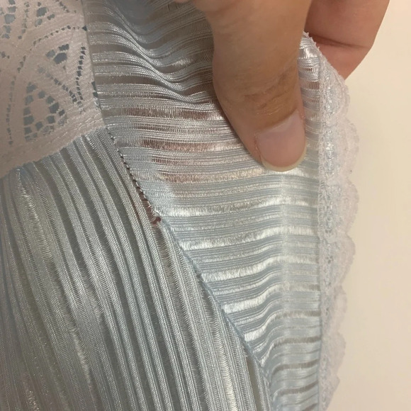 Vintage Sears Traditions Women’s Light Blue Nightgown Size Small Lace feminine - Picture 9 of 16